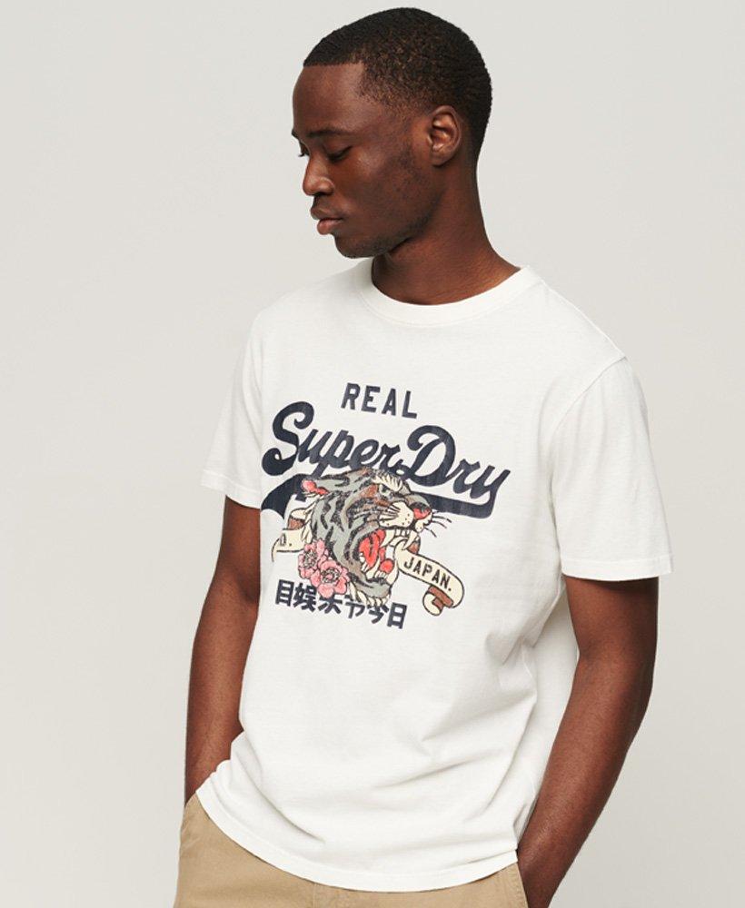 Superdry Vintage Logo Narrative T-shirt Cream / Ecru in White for Men | Lyst