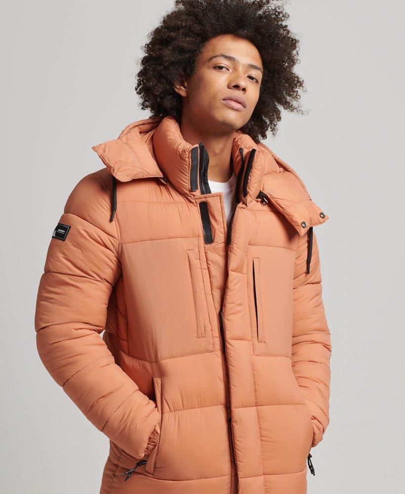 Superdry Ripstop Longline Puffer Jacket Orange for Men | Lyst