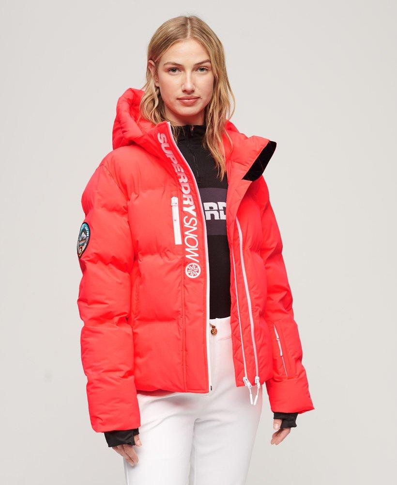 Superdry Sport Ski Boxy Puffer Jacket in Red | Lyst