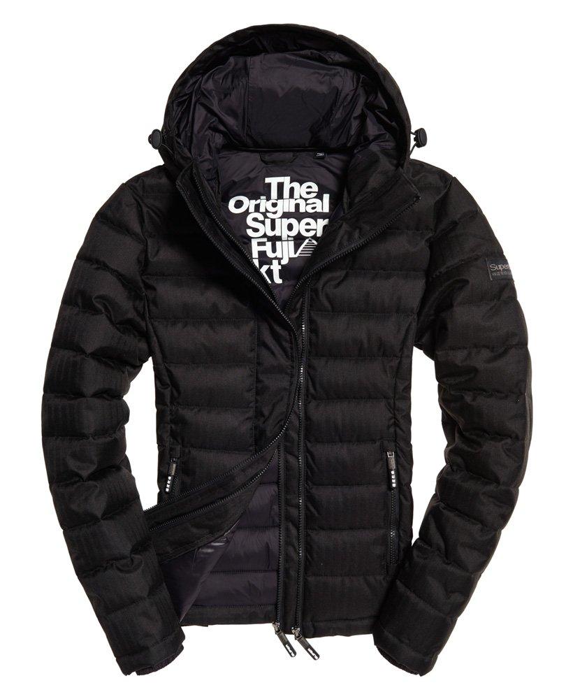 superdry hooded double zip tweed fuji jacket