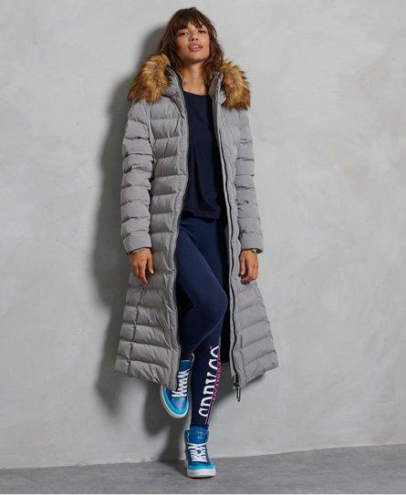 superdry arctic long puffer coat black