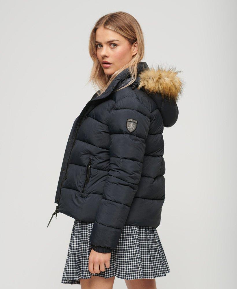 Puffer jacket with fur hood superdry hot sale