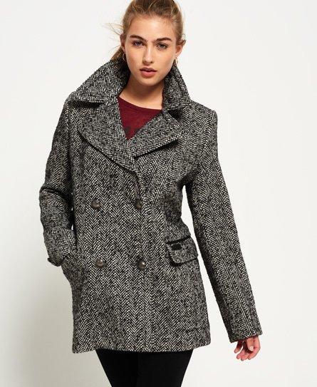 فتيل قابل للفوترة سمفونية Superdry Wool Jacket Muradesignco Com Superdry Wool Jacket, Womens Superdry Classic Pea Coat Navy Blue
