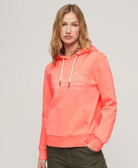 Superdry Ladies Classic Graphic Print Neon Hoodie in Pink Lyst UK