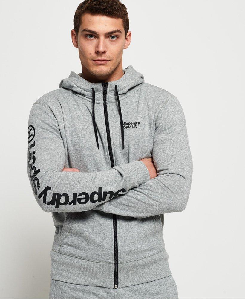 Superdry Core Sport Zip Hoodie Grey in Gray for Men | Lyst