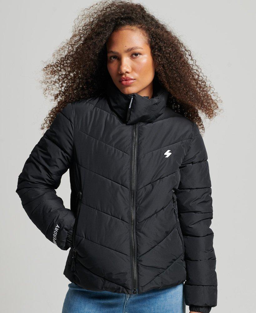 Superdry Non Hooded Sports Puffer Jacket Black | Lyst