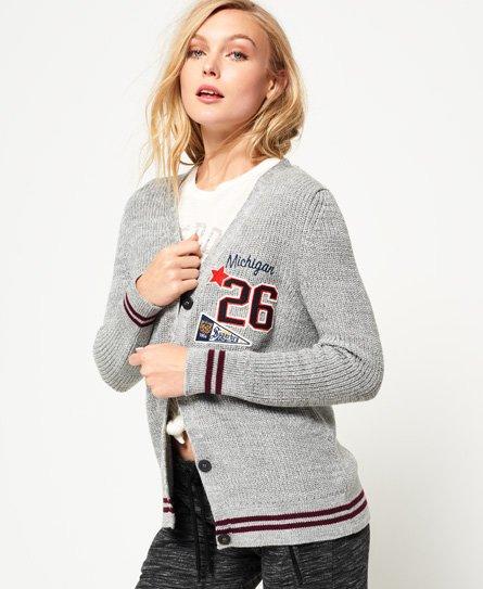 patched cardigan