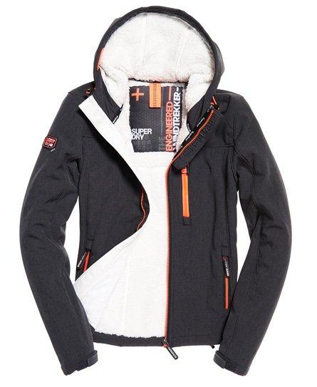 Superdry Fleece Hooded Winter Windtrekker Sports Jacket in Dark Grey (Gray)  | Lyst