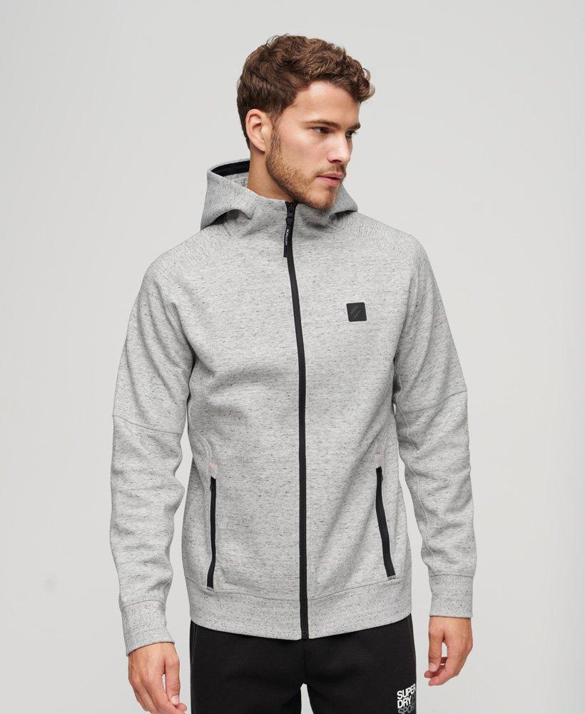 Superdry Tech Relaxed Zip Hoodie in Gray for Men | Lyst