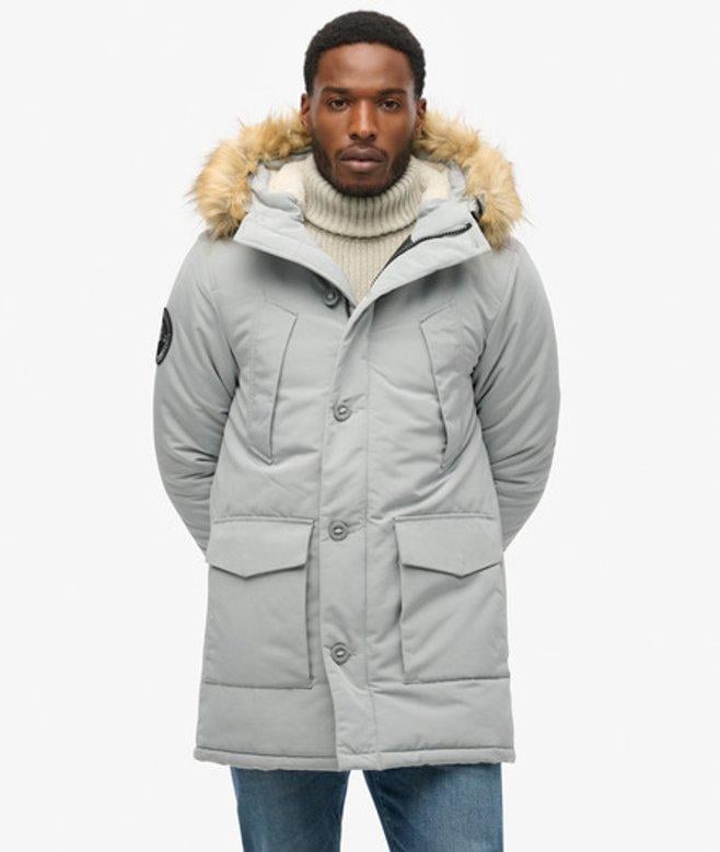 Fur Hood Lightweight Parka Jacket Men's Superdry Fully Lined - Main Image