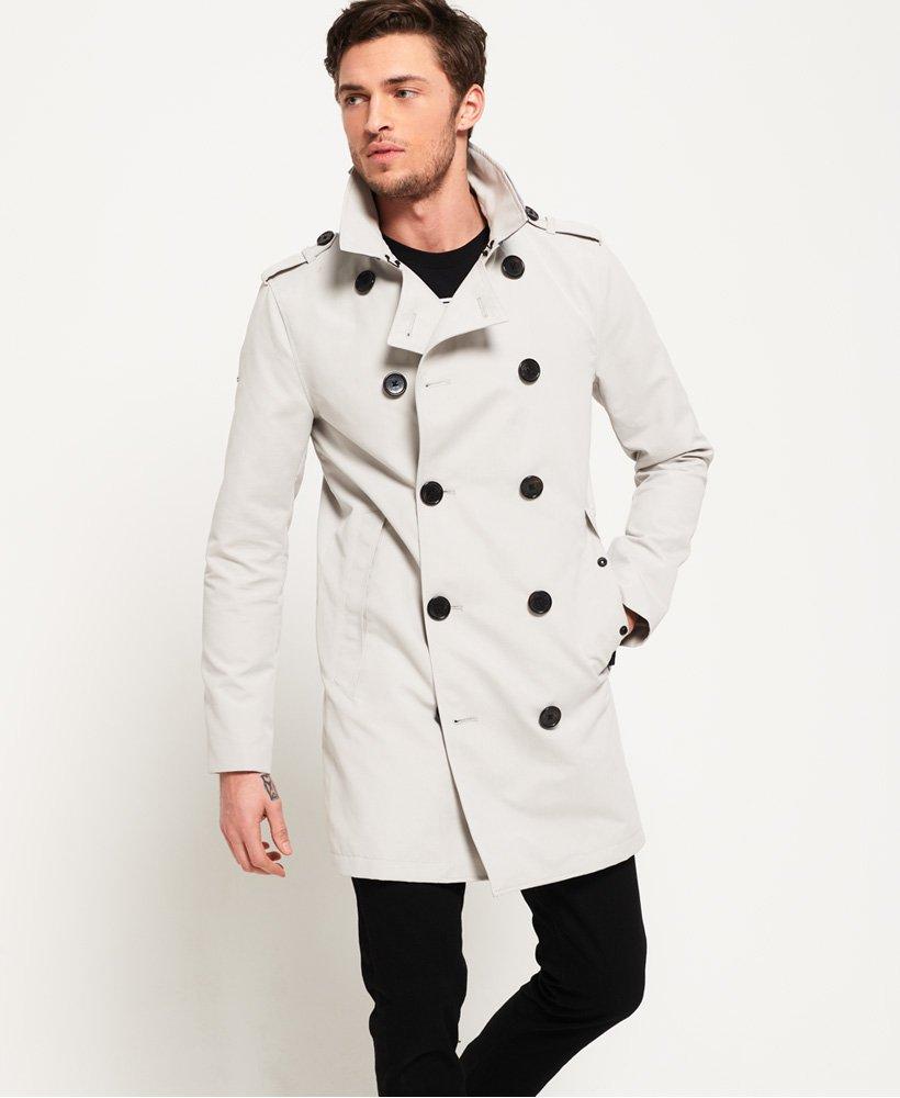Superdry Premium Rogue Trench Coat in Gray for Men | Lyst