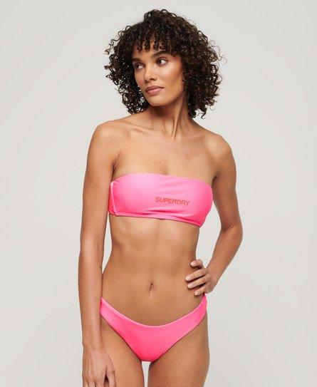 Superdry Logo Bandeau Bikini Top in Pink | Lyst