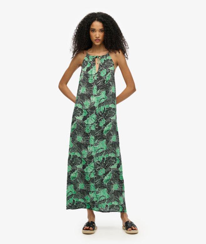 superdry green dress Superdry Khaki Green Jersey Dress with Drawstring