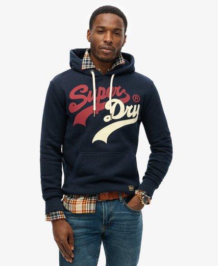 Superdry Classic College Script Hoodie in Blue for Men Lyst UK