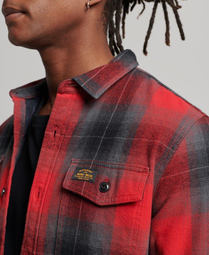 Superdry Quilted Check Overshirt Red for Men | Lyst