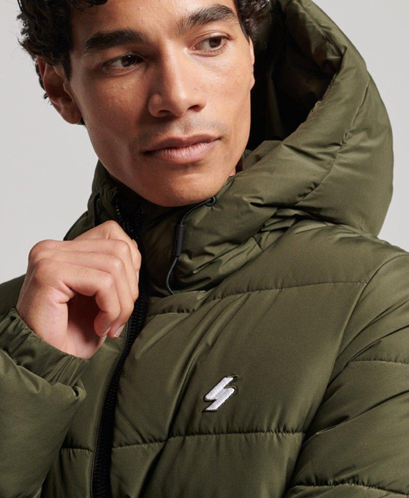 Superdry Sports Puffer Hooded Jacket in Green for Men Lyst