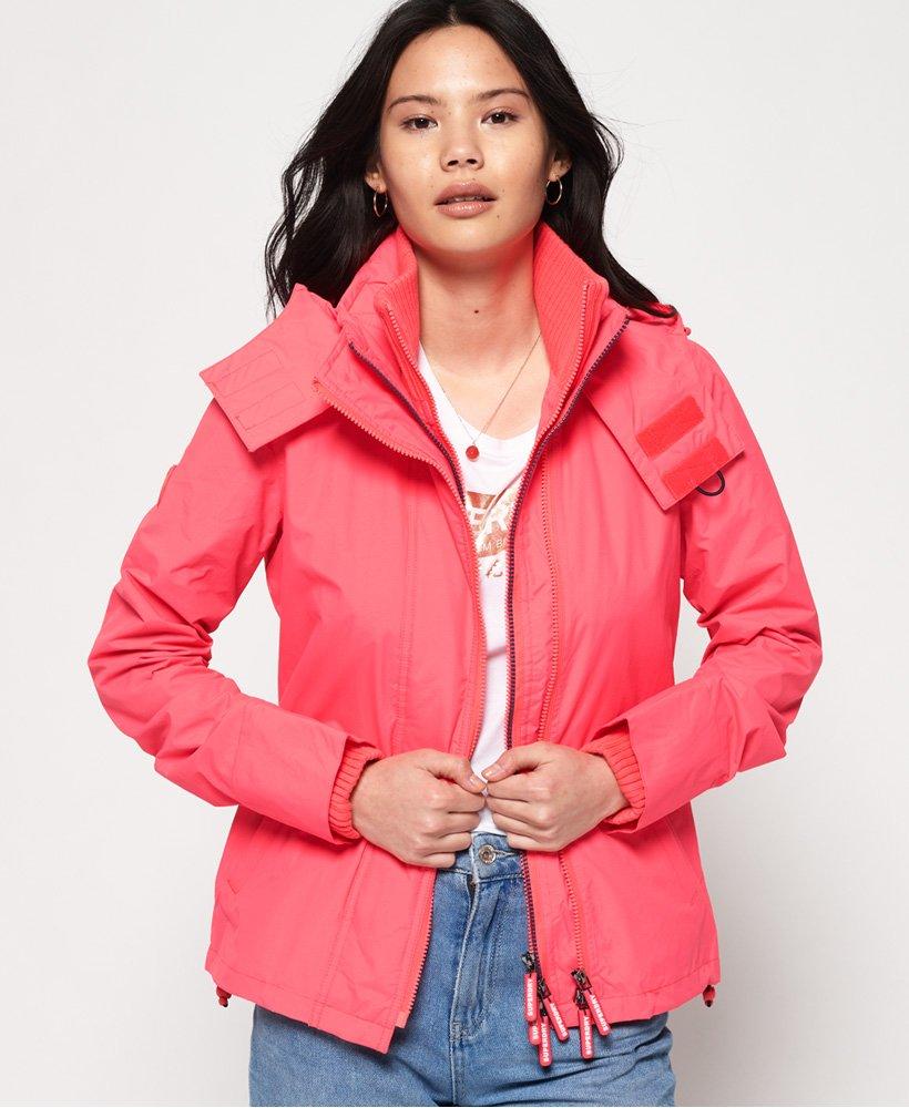 pink superdry coat