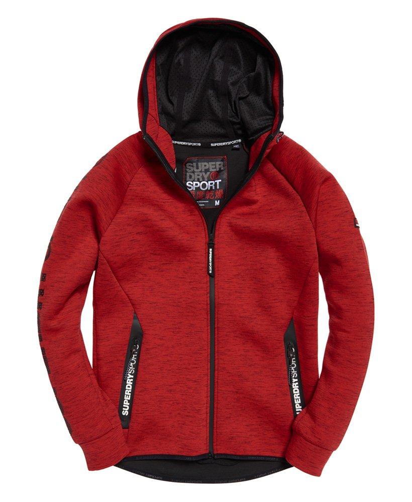 Superdry Gym Tech Stretch Zip Hoodie in Red for Men Lyst