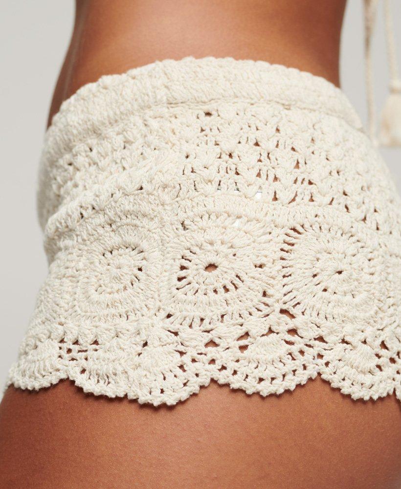 Superdry Crochet Shorts in White | Lyst