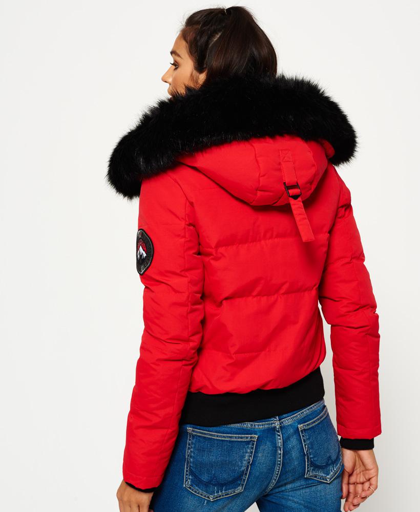 superdry ella bomber jacket red