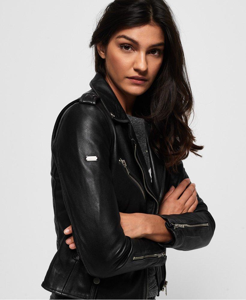 superdry layla leather jacket