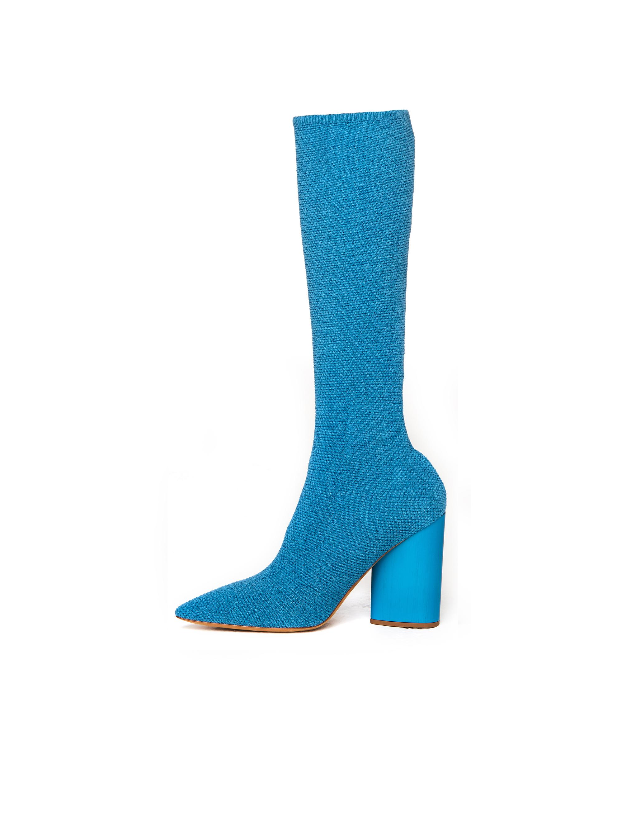 Yeezy Aqua Knee-high Knit Sock Boots in Blue - Lyst