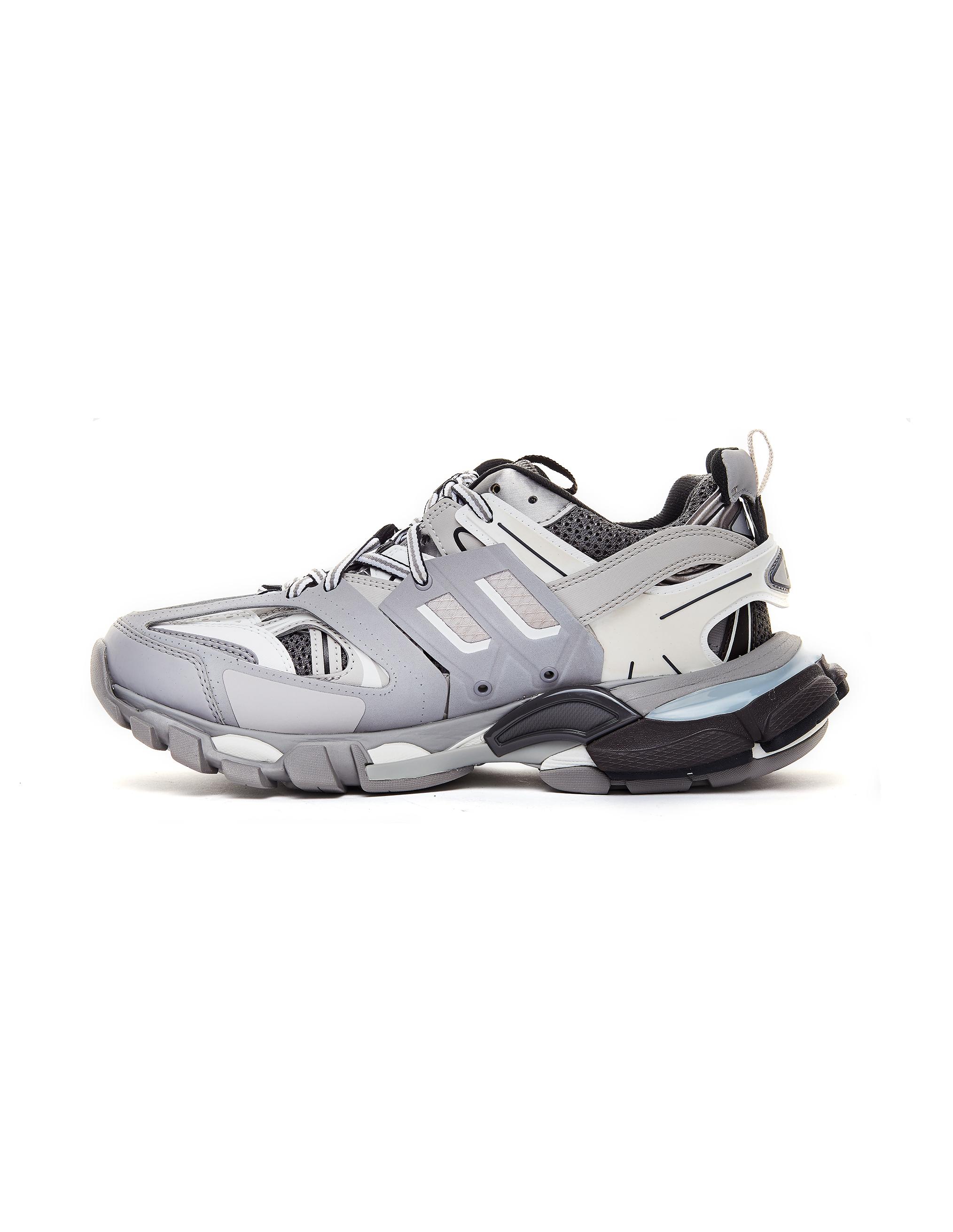 Balenciaga Grey & White Track Sneakers in Gray - Save 12% - Lyst
