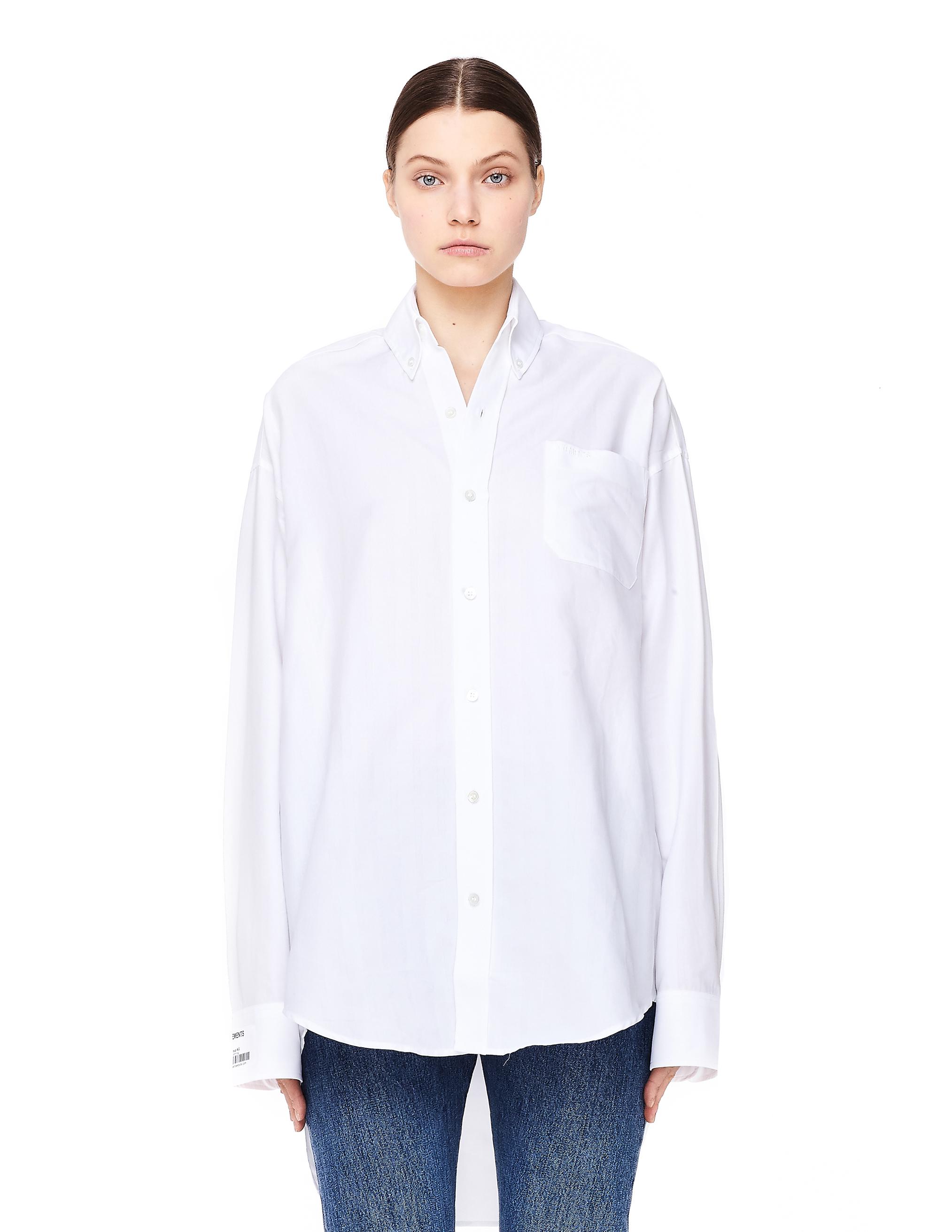 Lyst - Vetements Oversized Cotton Shirt in White