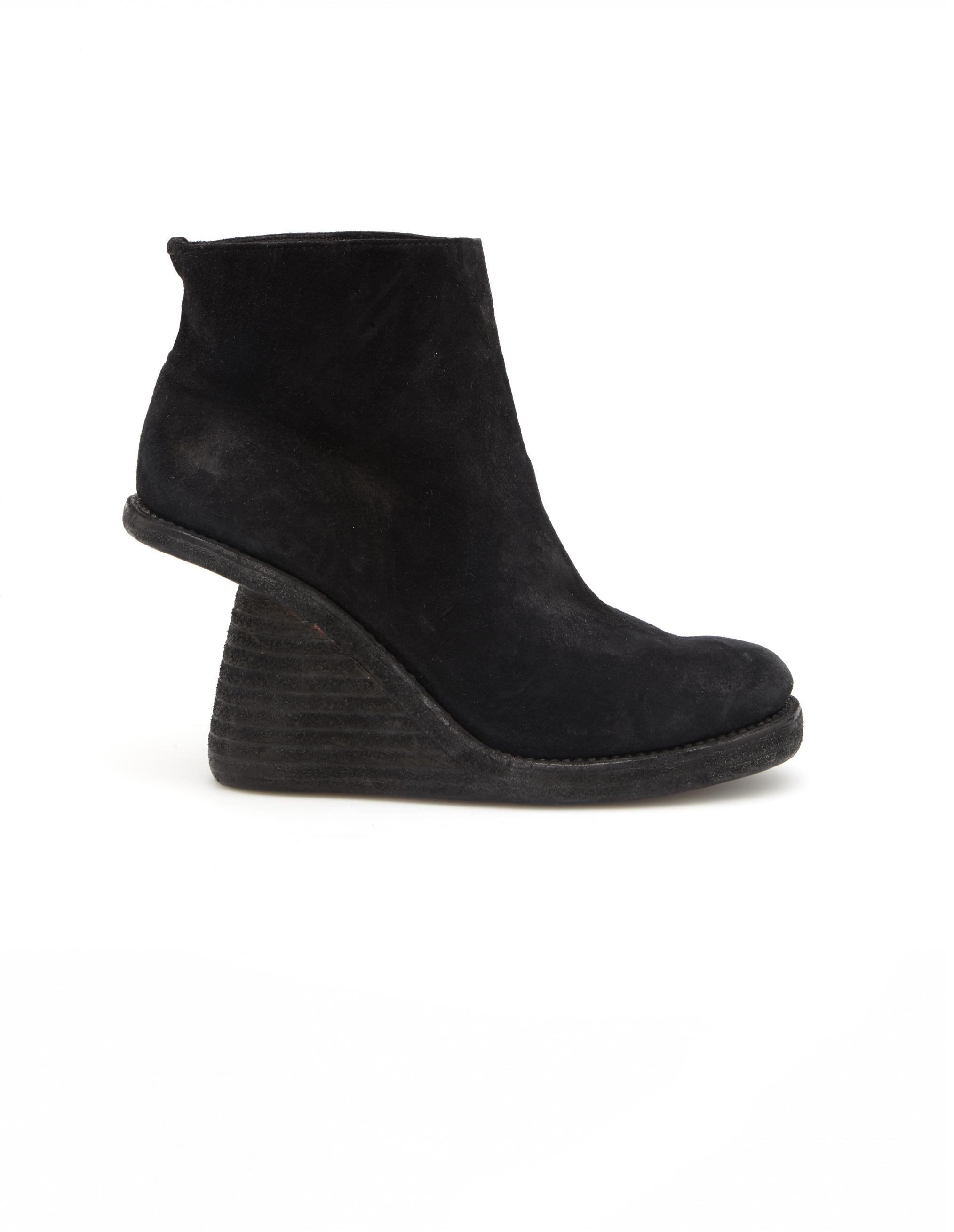 suede wedge heel boots