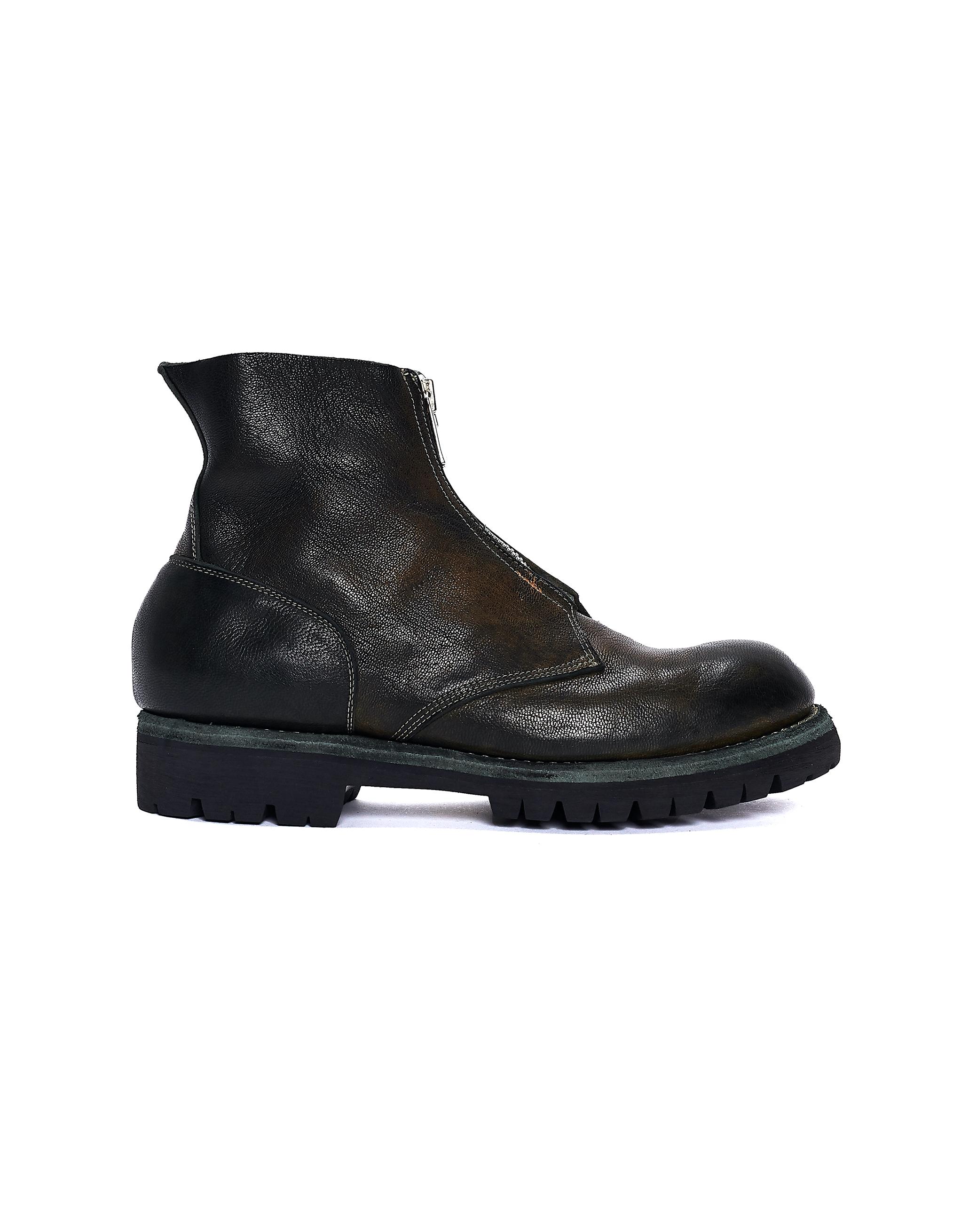 Guidi Green Leather Vibram Sole Zip Boots for Men - Lyst