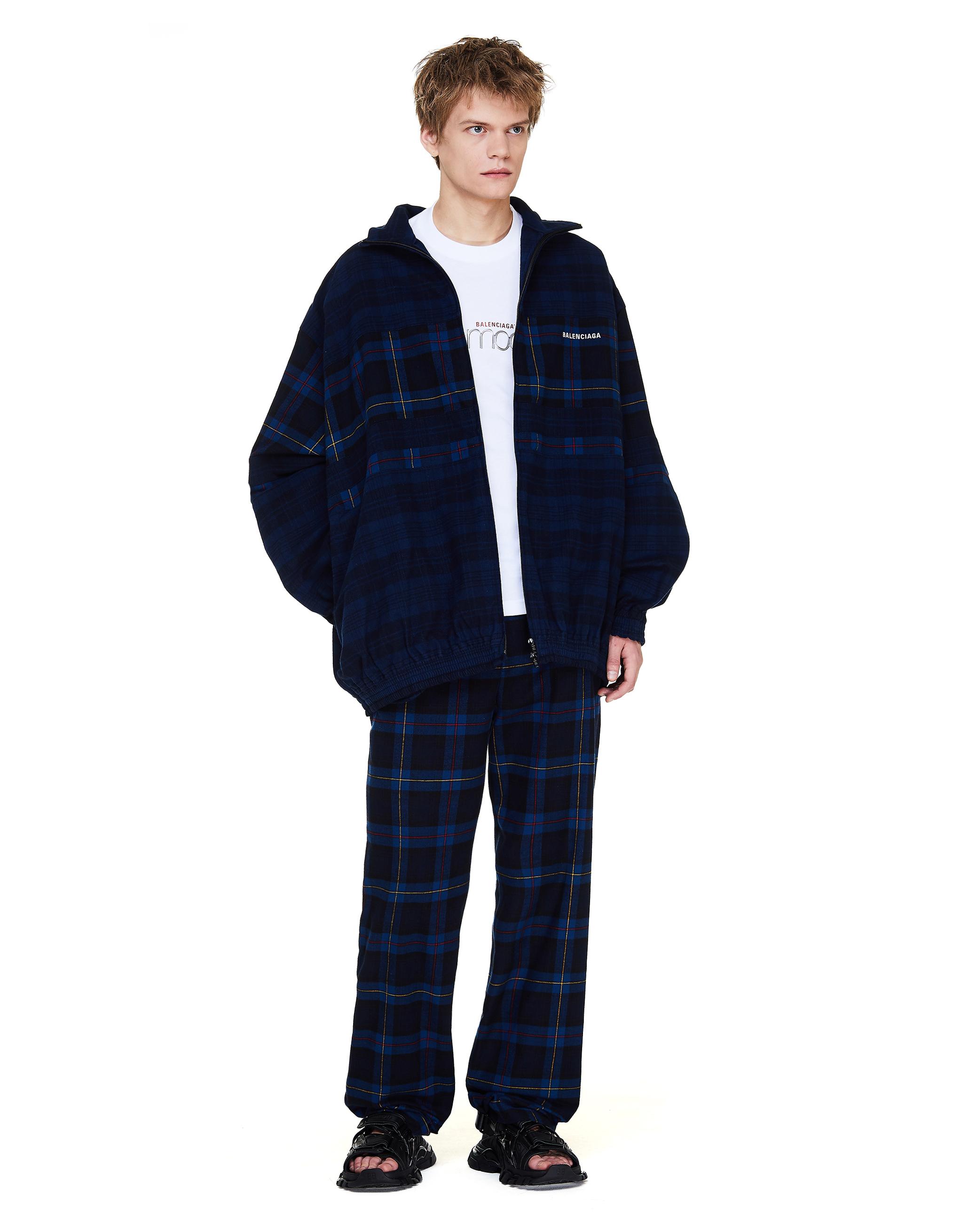 balenciaga blue flannel