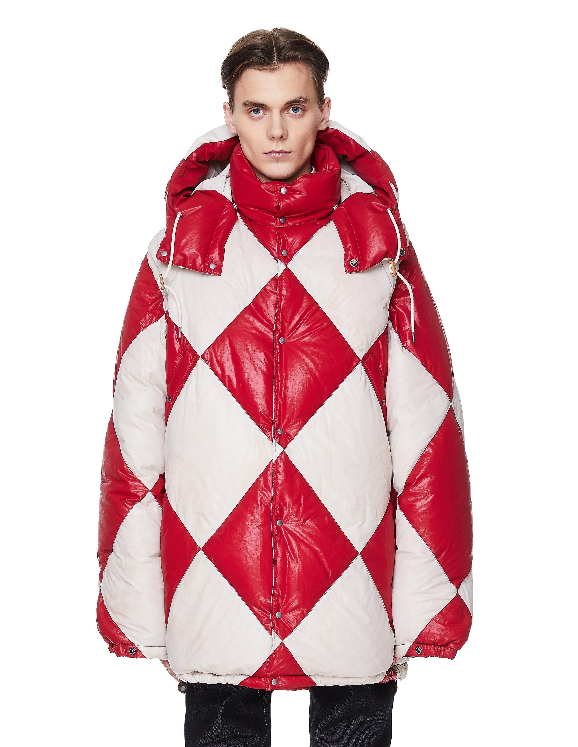 red down puffer jacket