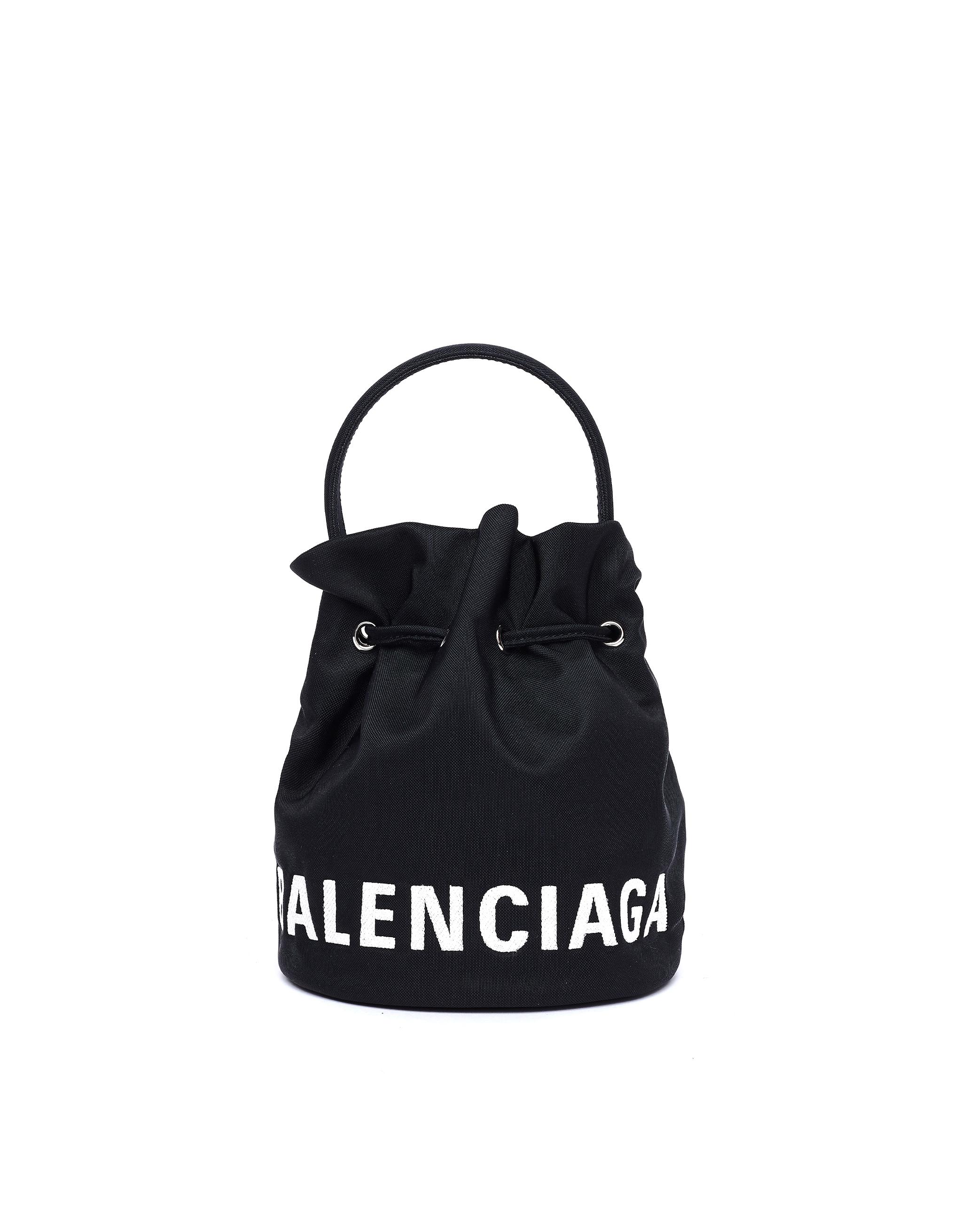 Balenciaga Synthetic Wheel Xs Bucket Bag Black - Lyst