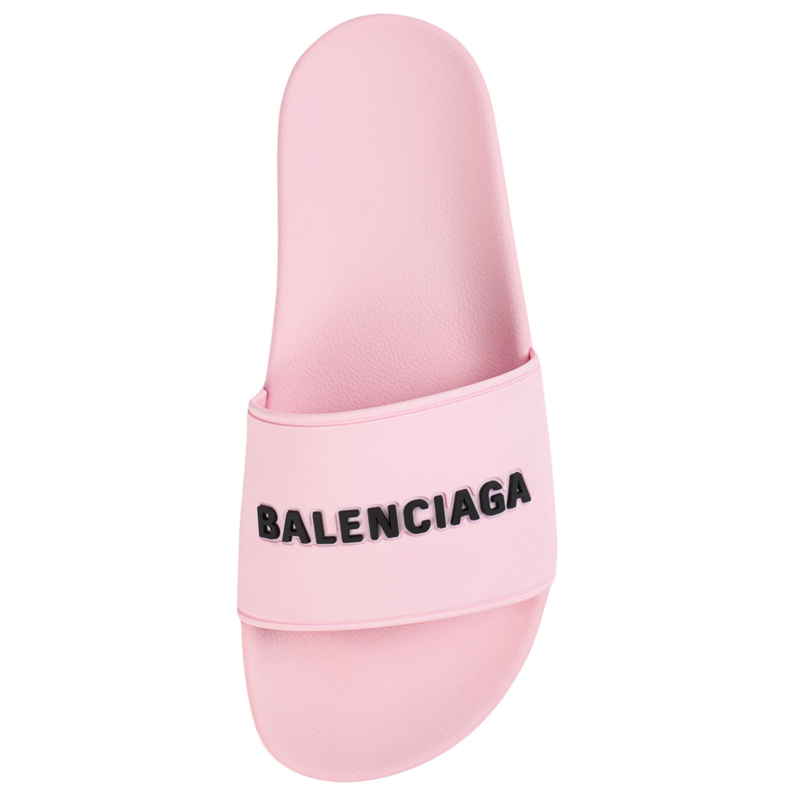 Ss Techno Balenciaga Piscine Slide Sandals Pink Balenciaga Slides