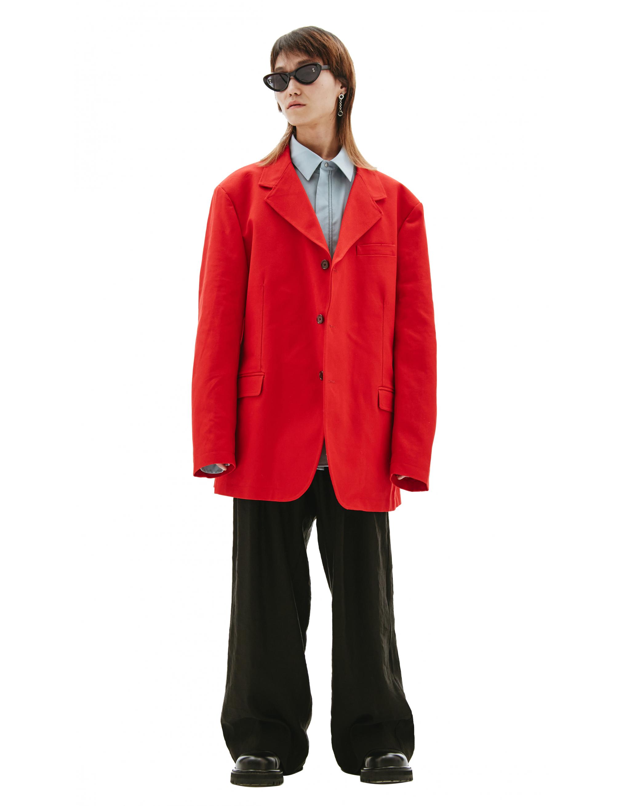 Raf Simons Red Oversize Jacket for Men - Lyst