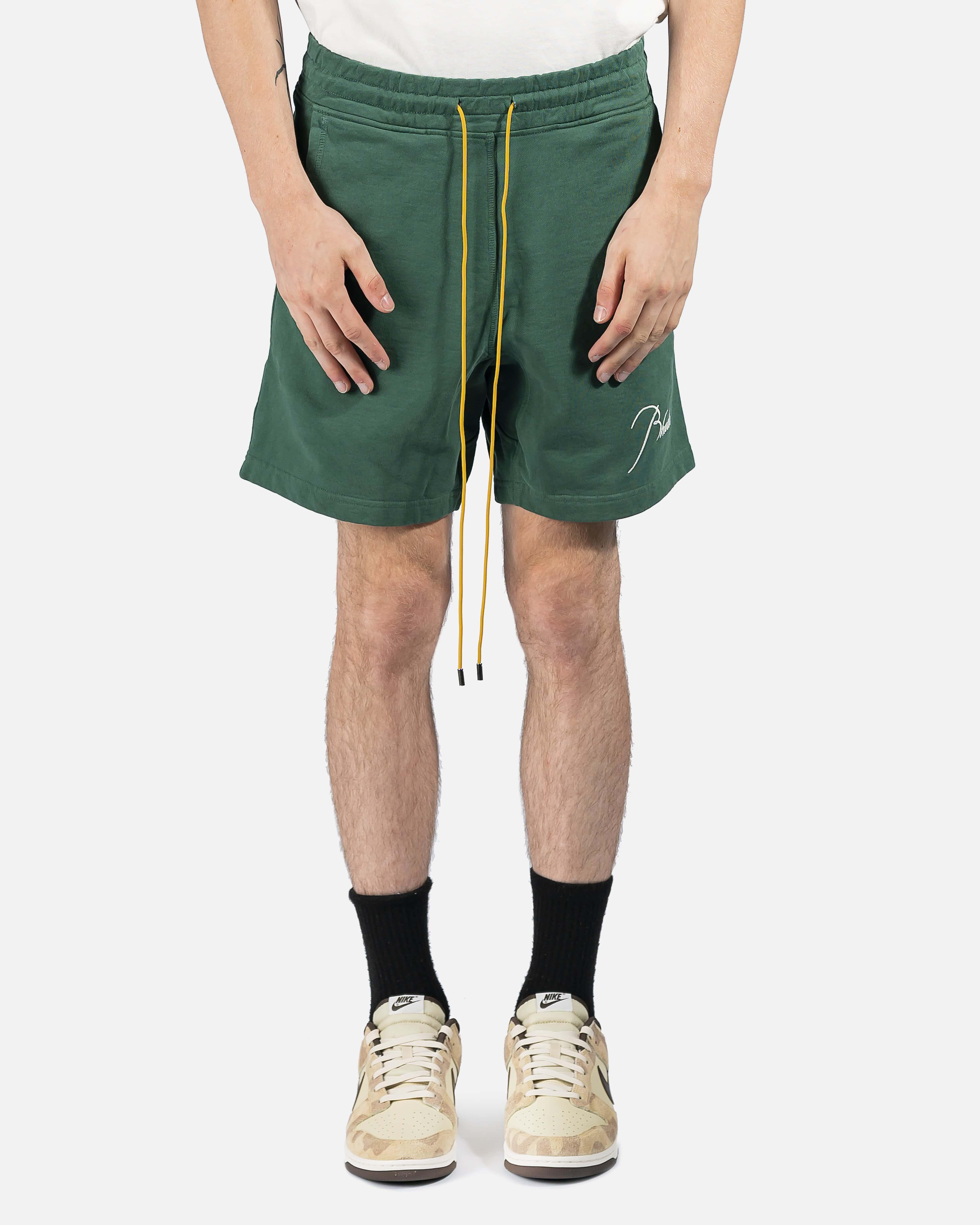 Rhude Cotton Terry Shorts in Green for 