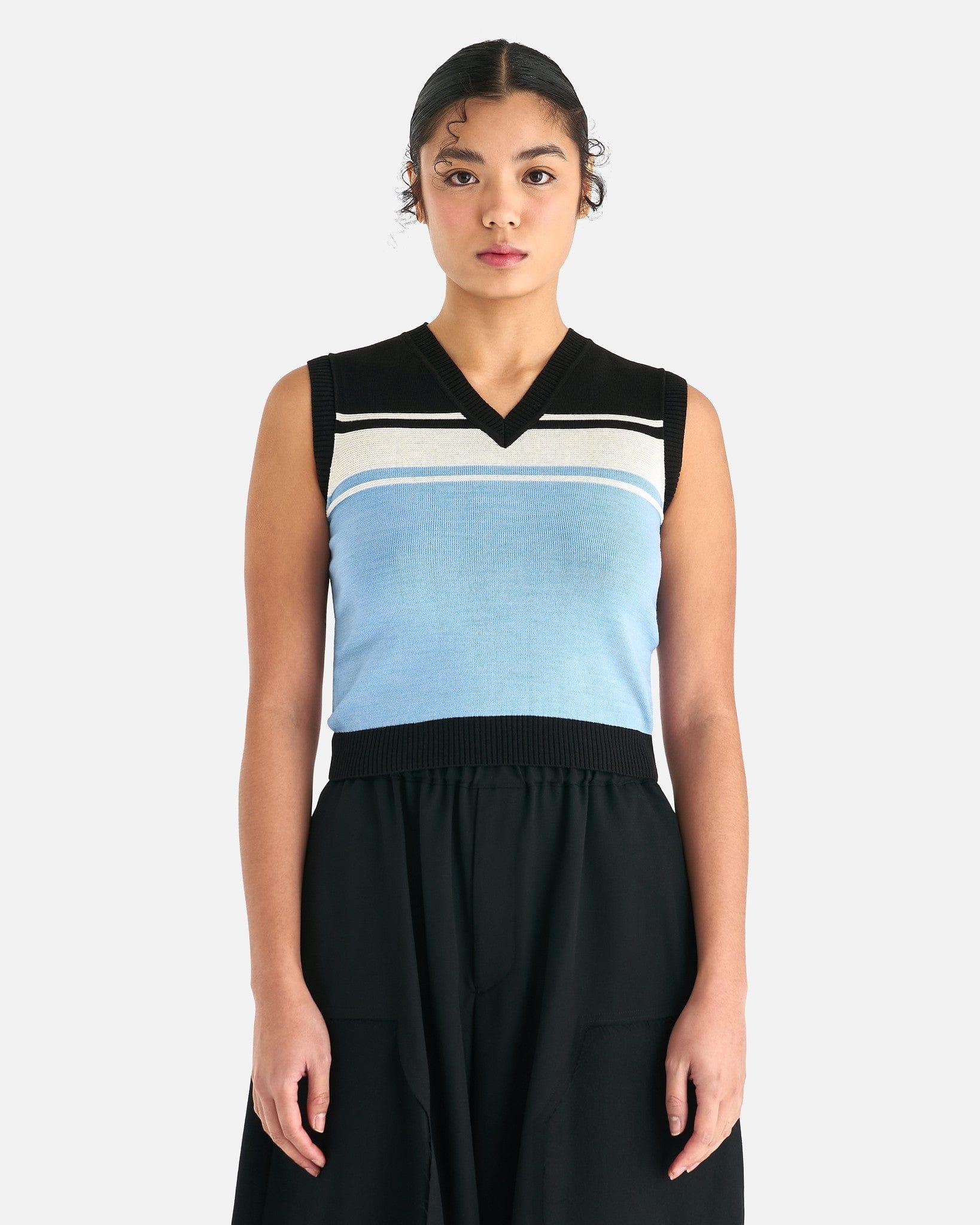 ShuShu/Tong Striped Knit Vest in Blue | Lyst