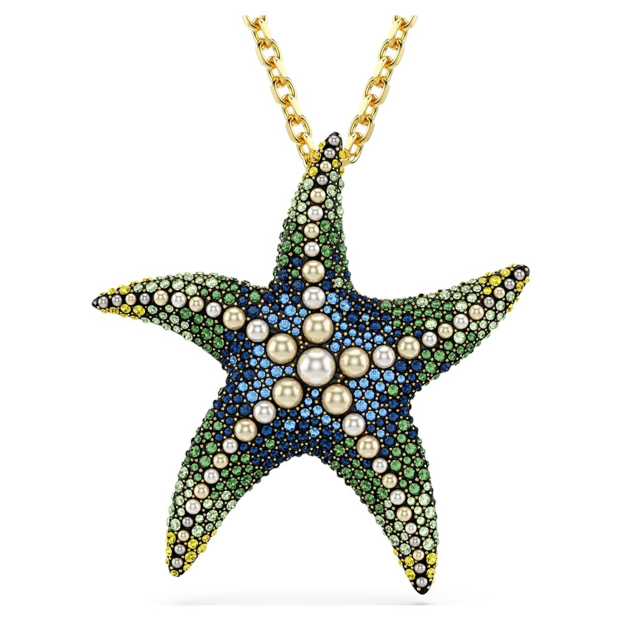Set Gioielli Spiaggia Conchiglia E Stella Marina – Collana 50cm + Bracciale 23cm, Perle Di Vetro E Lega Dorata, Chiusura Aragosta, Tema Mare