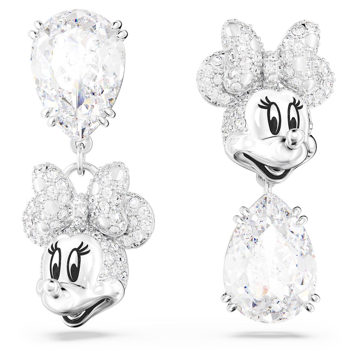 Swarovski Disney Minnie Mouse Drop Earrings in White | Lyst