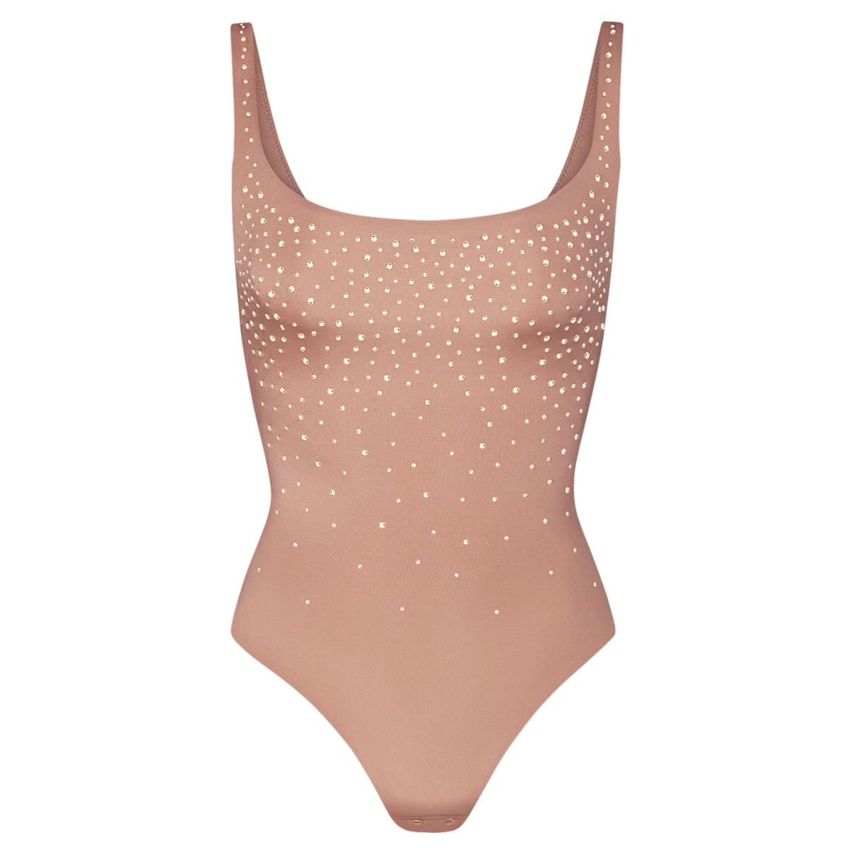 Body Skims Jelly Trasparente Manica Lunga, Colore Argilla, Taglia 2X – Nuovo Con Etichetta