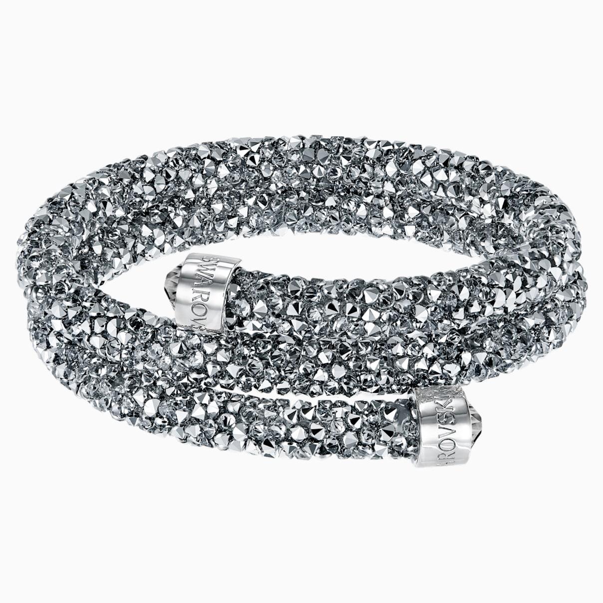 Swarovski Crystaldust Bangle Bracelet in Silver (Gray) - Lyst