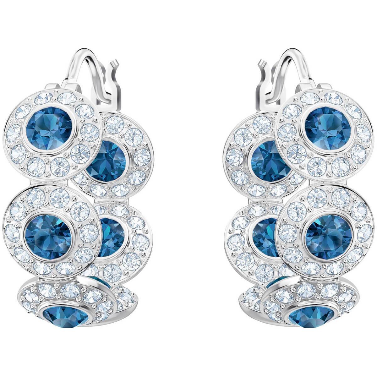 Swarovski Angelic Stud Pierced Earrings, Blue, Rhodium plated 5536770 -  Morré Lyons Jewelers