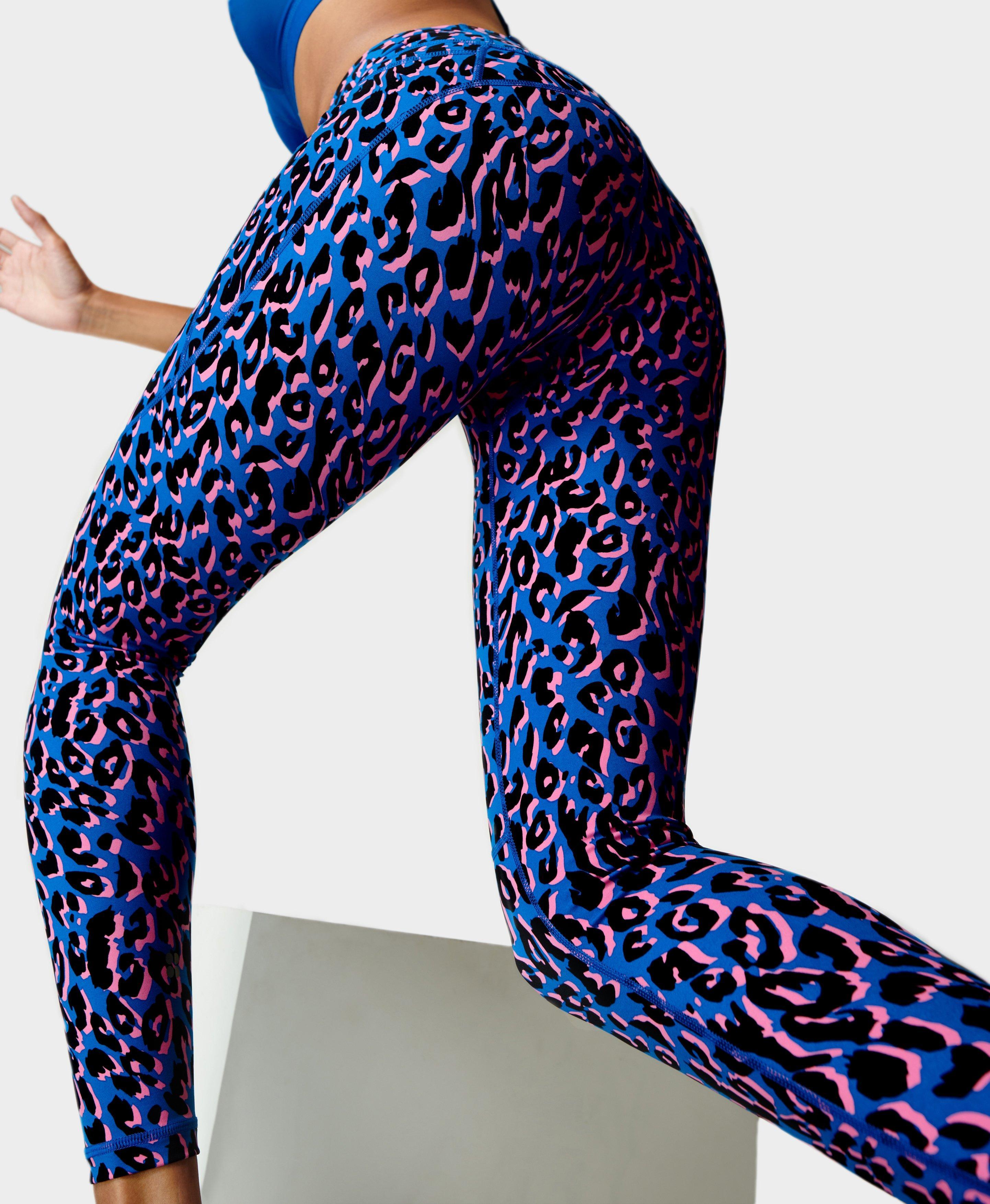 Sweaty Betty Power Workout Leggings in Pink Leopard Print (Blue) | Lyst