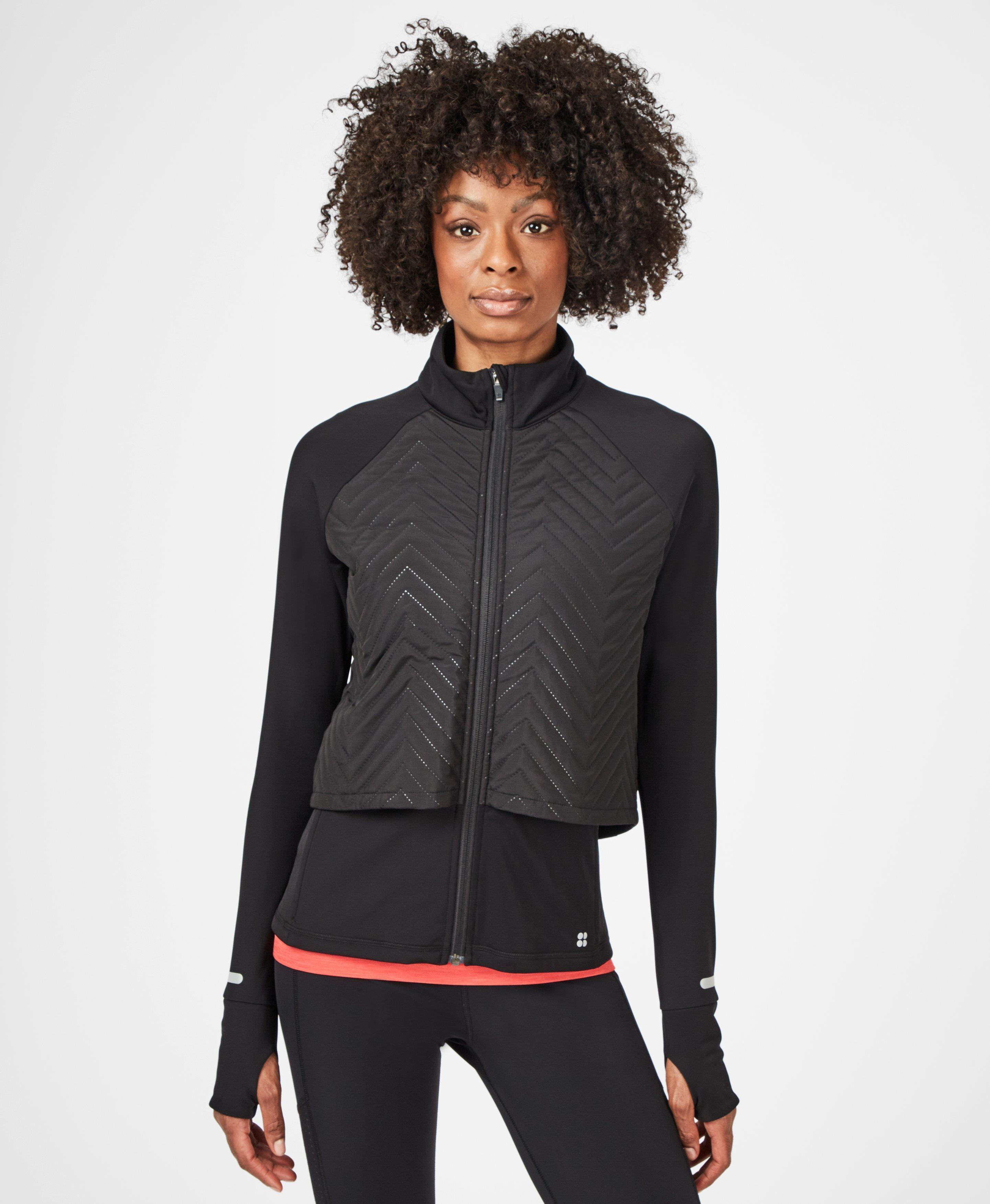 Sweaty Betty Fast Track Thermal Running Jacket in Black Lyst