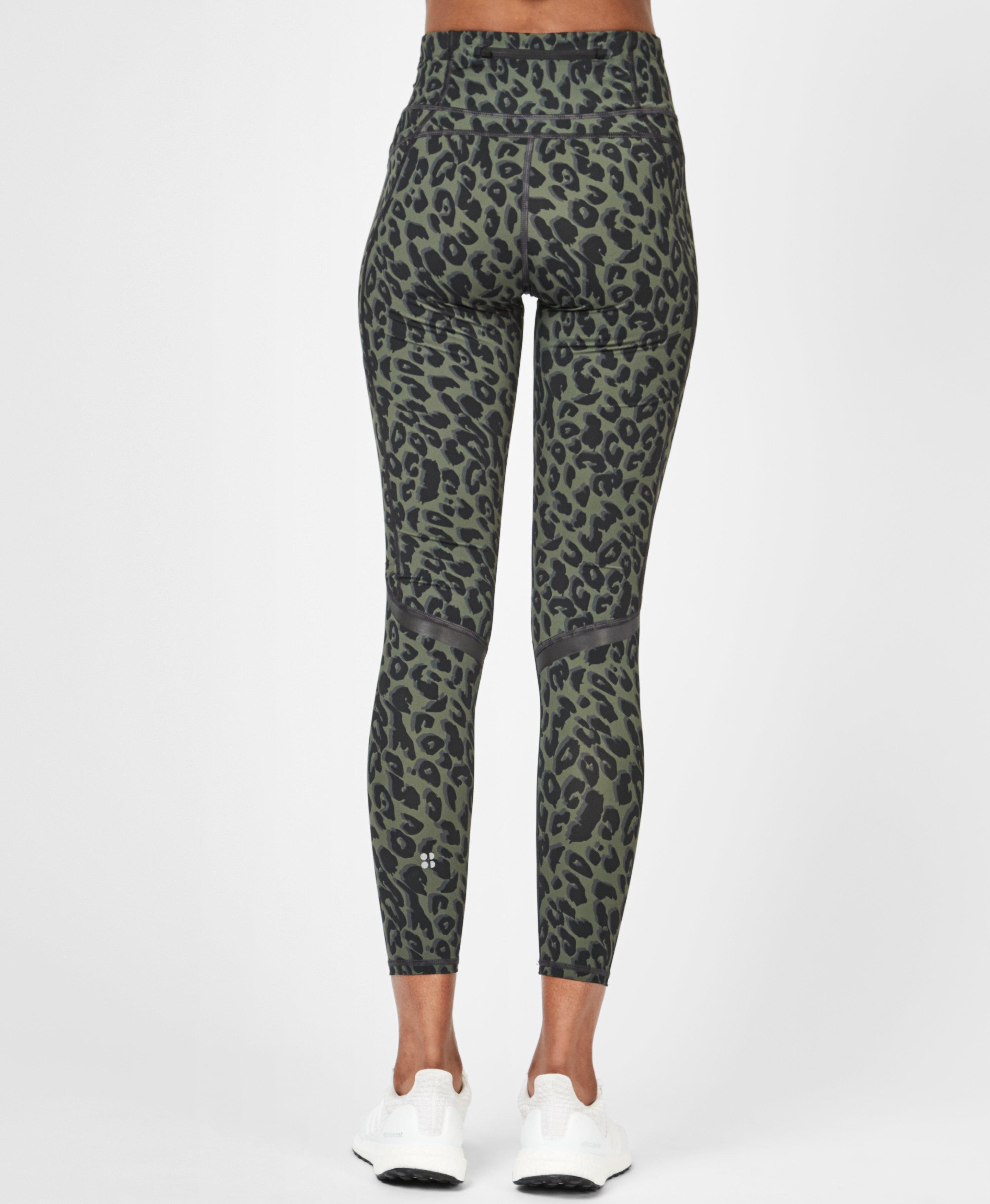 leopard print running tights