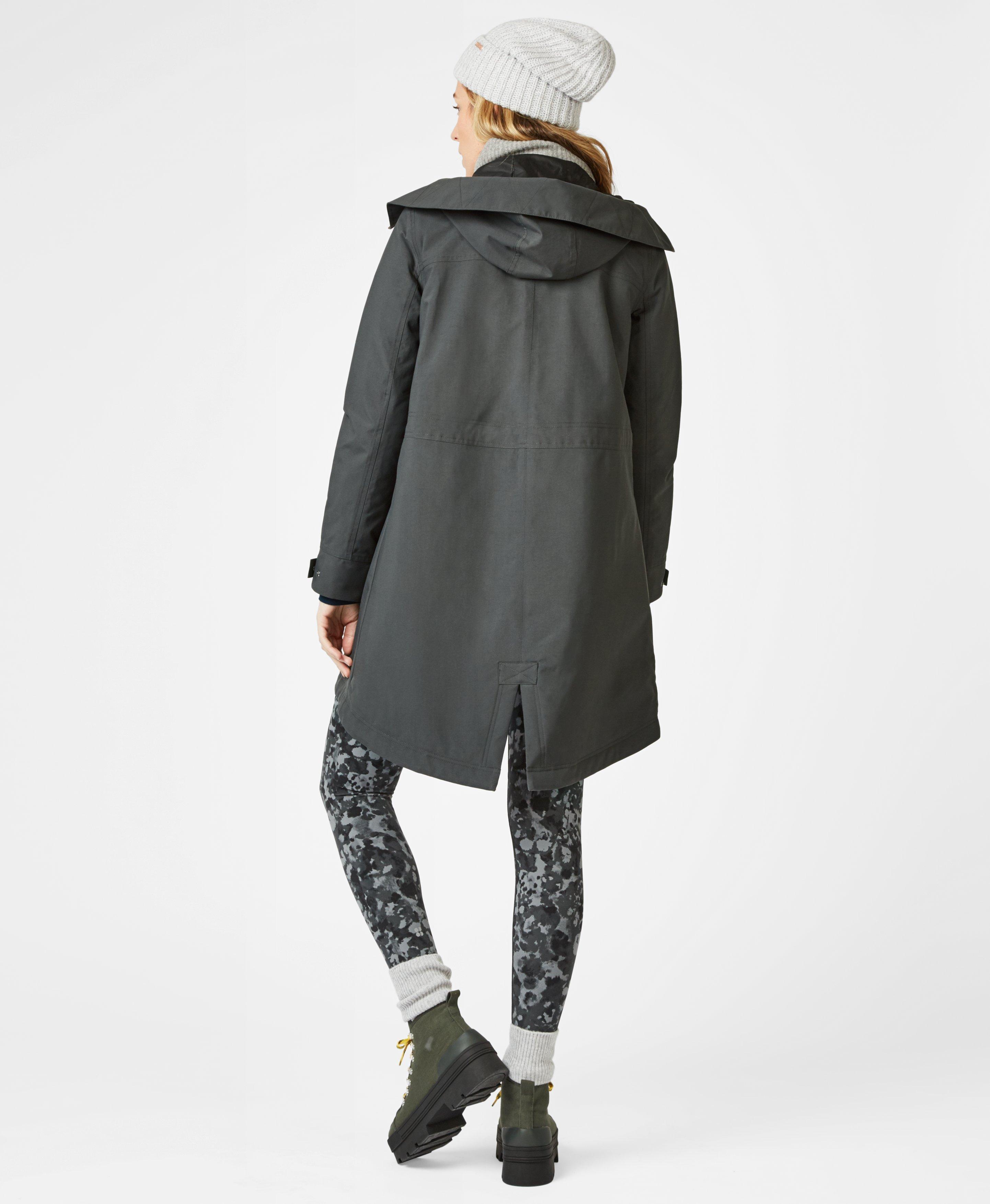 Sweaty Betty Arctic Winter Water Resistant Parka Jacket in Slate Grey