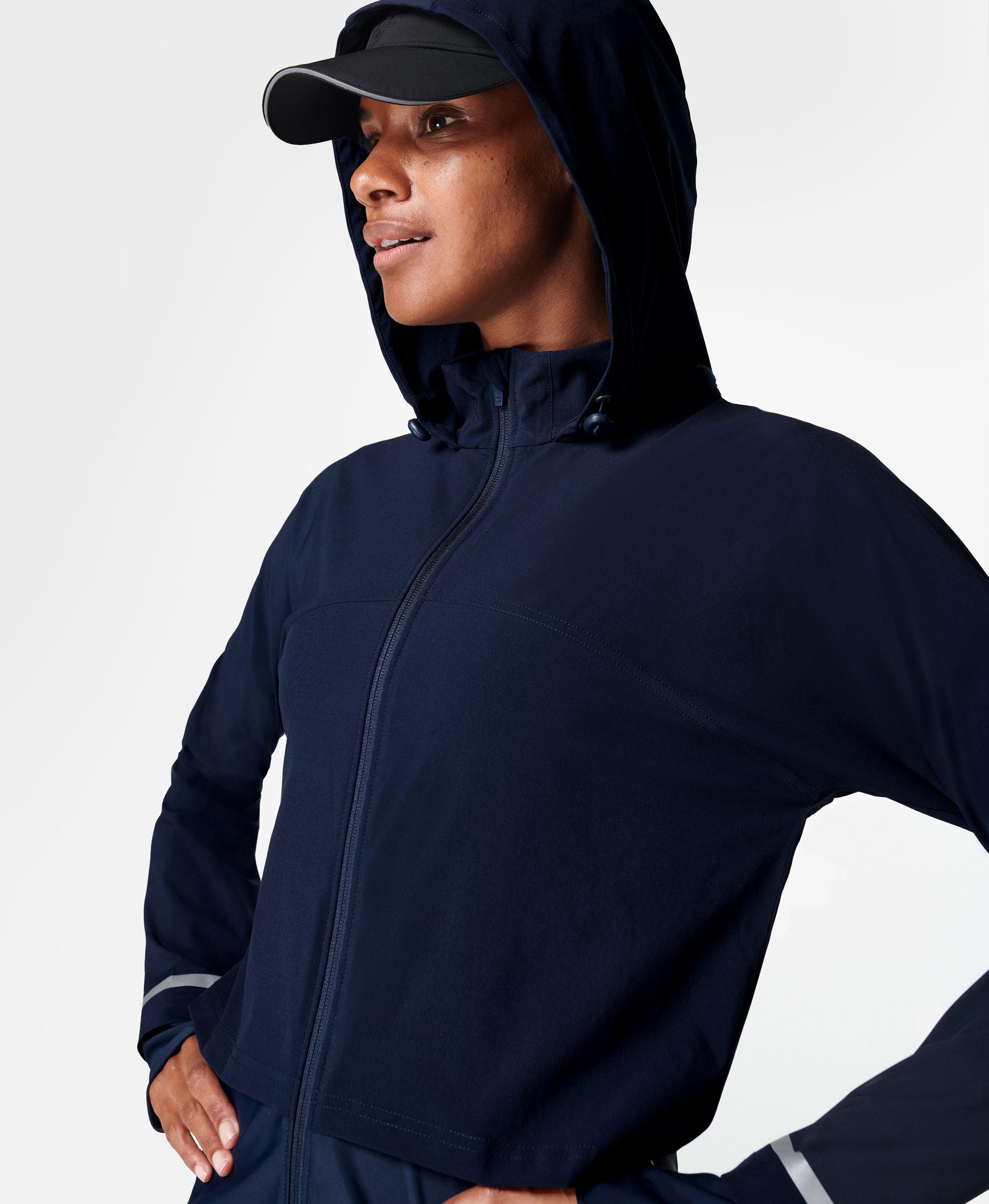 navy running jacket