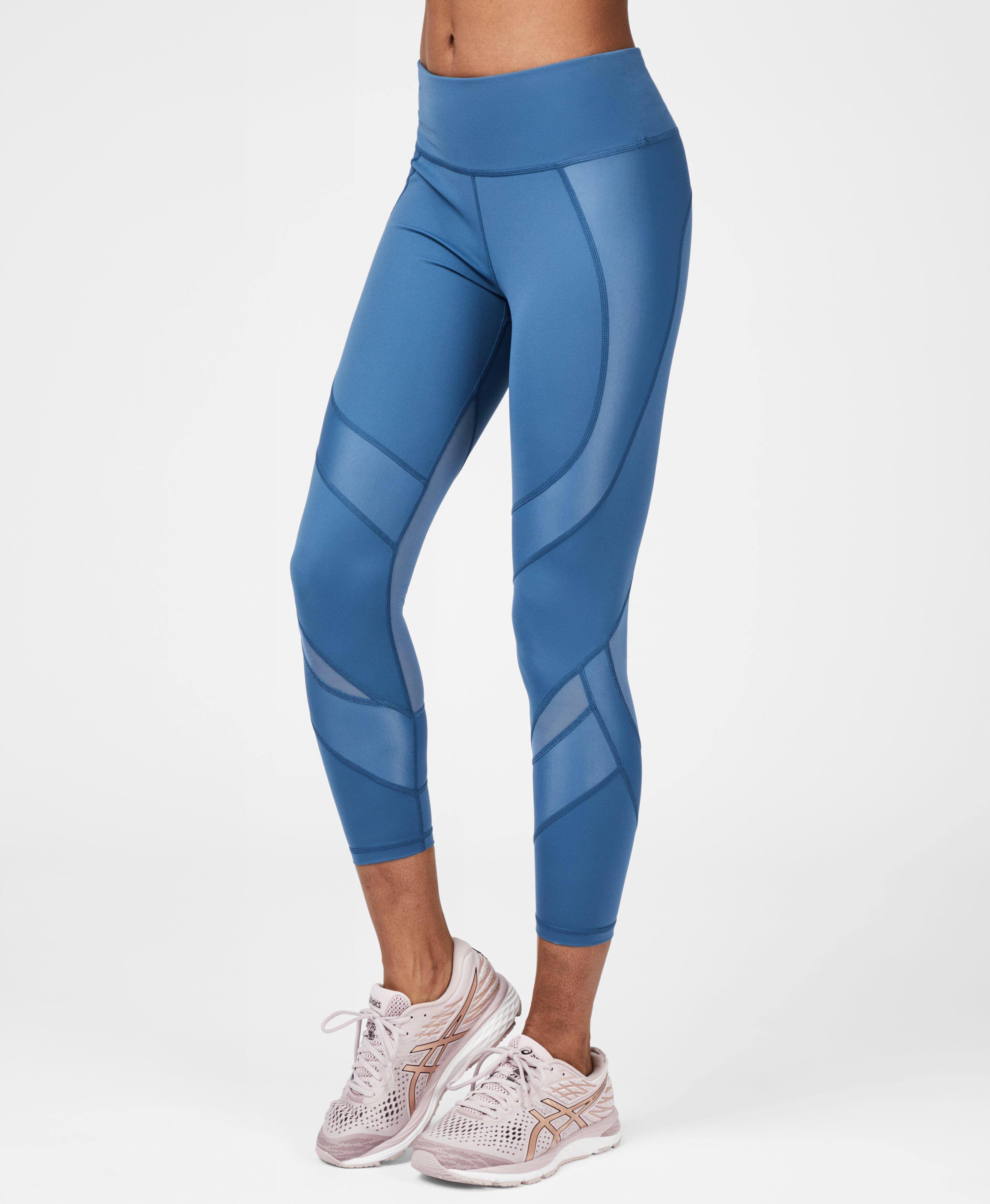Sweaty Betty Power Mesh 7/8 Workout Leggings in Blue - Lyst