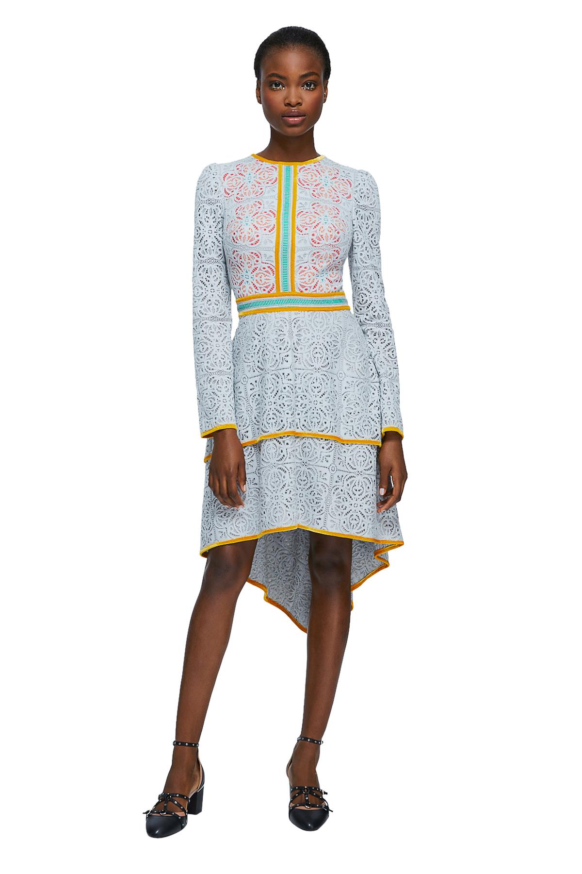 lyst tadashi shoji victoire high low dress in blue lyst tadashi shoji victoire high low dress in blue