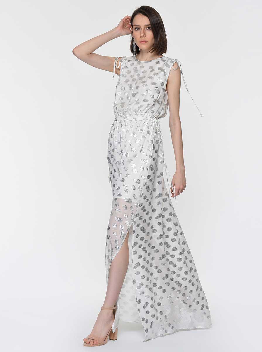 roman silver dress